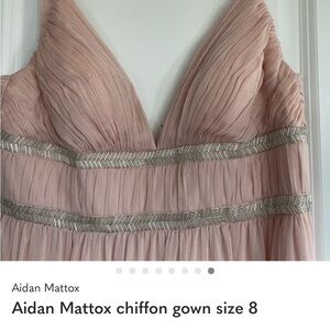 Aidan Mattox Blush Satin Dress